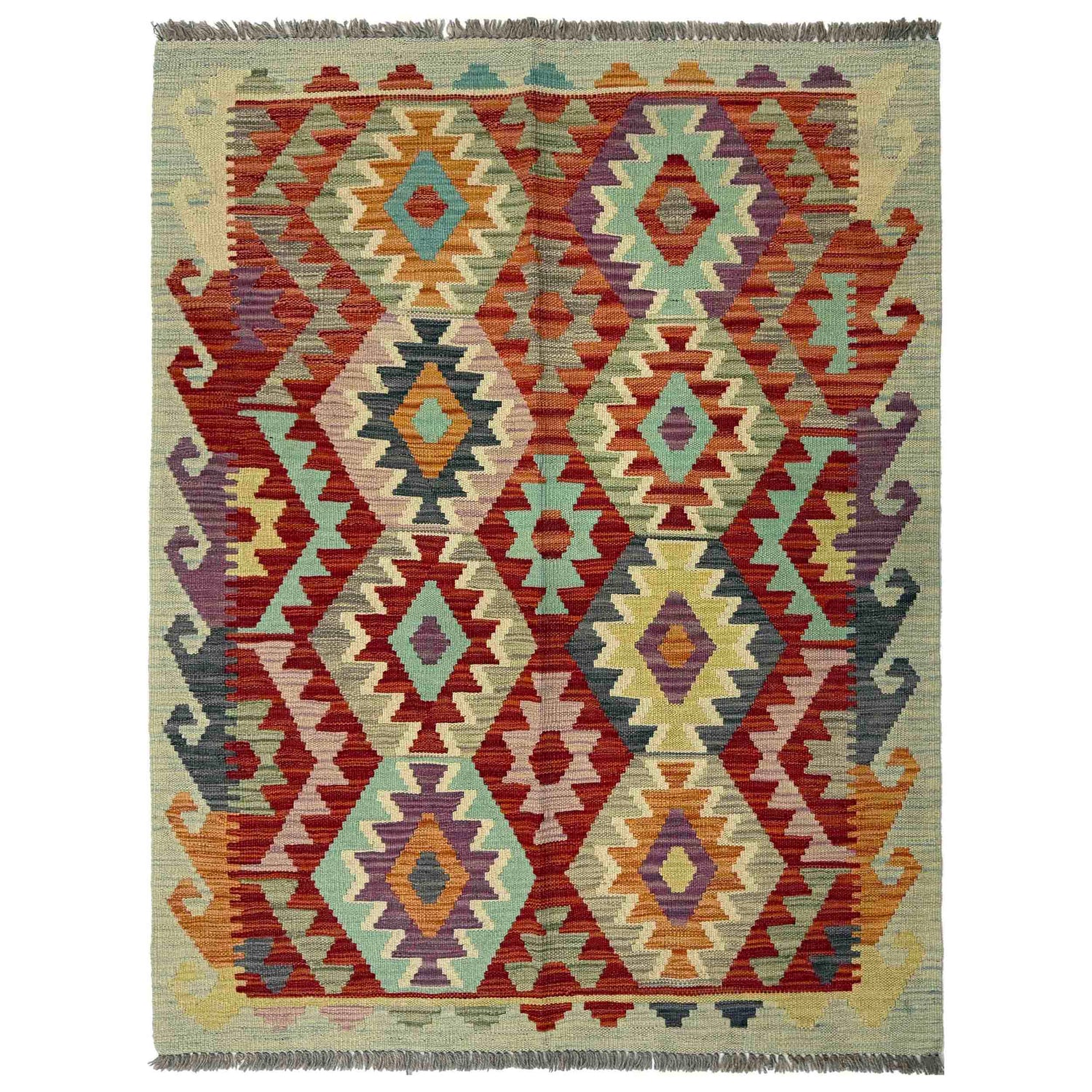 Handmade Multi Kilim Geometric 3x5 ft