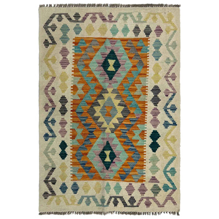 Handmade Multi Kilim Geometric 2x4 ft