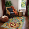 Handmade Multi Kilim Geometric 2x4 ft
