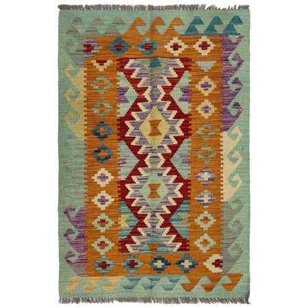 Handmade Multi Kilim Geometric 2x4 ft