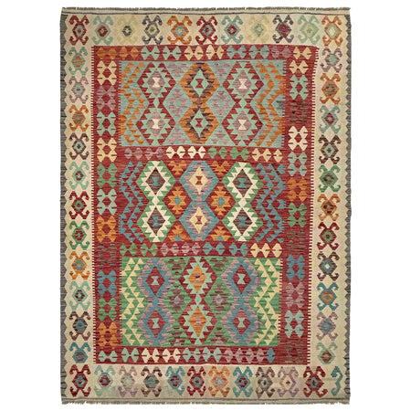 Handmade Multi Kilim Geometric 7x10 ft