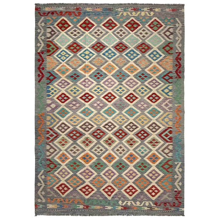 Handmade Multi Kilim Geometric 7x10 ft
