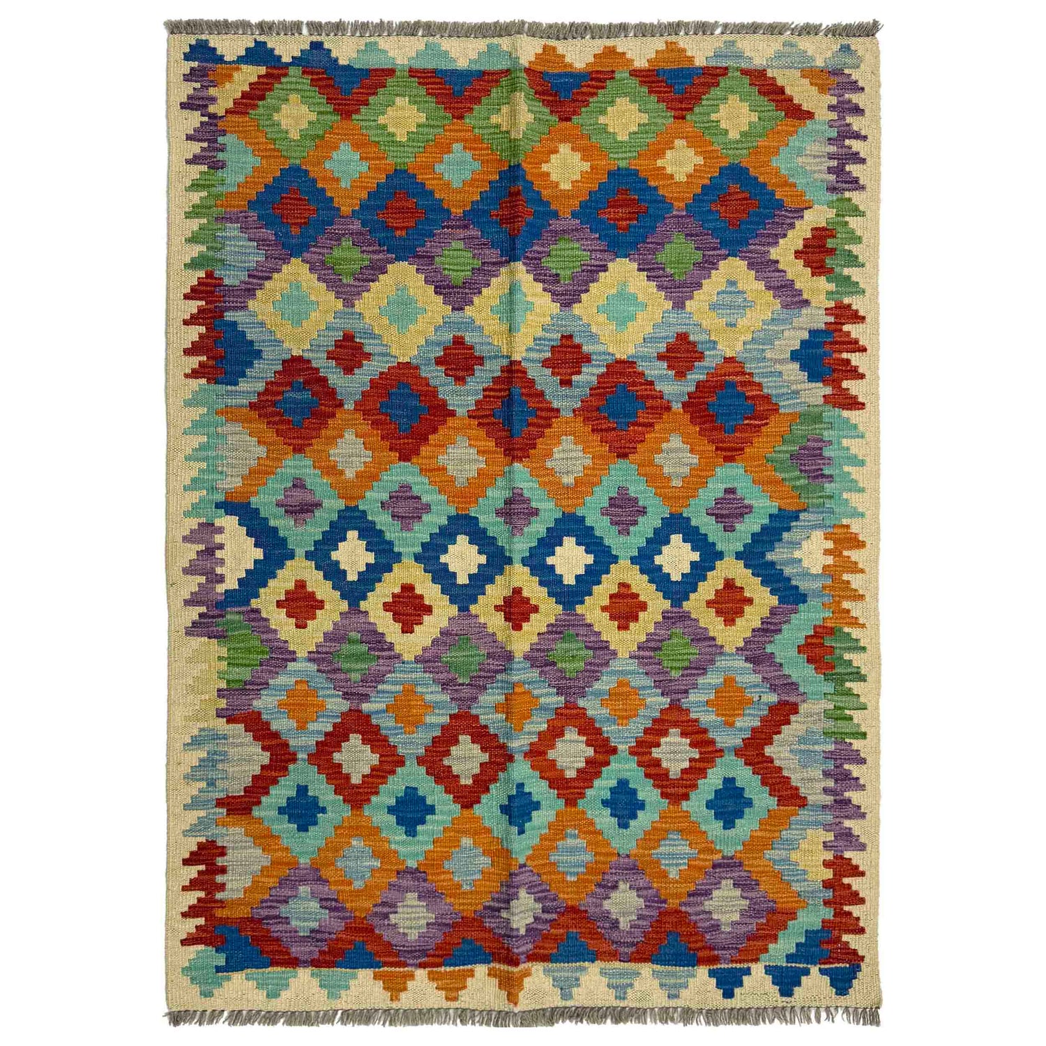 Handmade Multi Kilim Geometric 3x5 ft