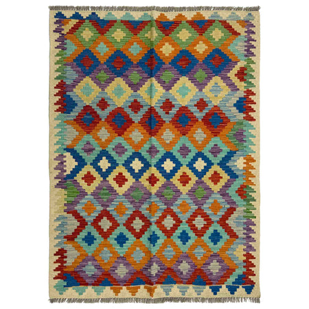 Handmade Multi Kilim Geometric 3x5 ft