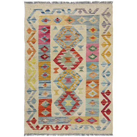 Handmade Multi Kilim Geometric 2x4 ft