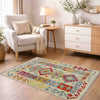 Handmade Multi Kilim Geometric 2x4 ft