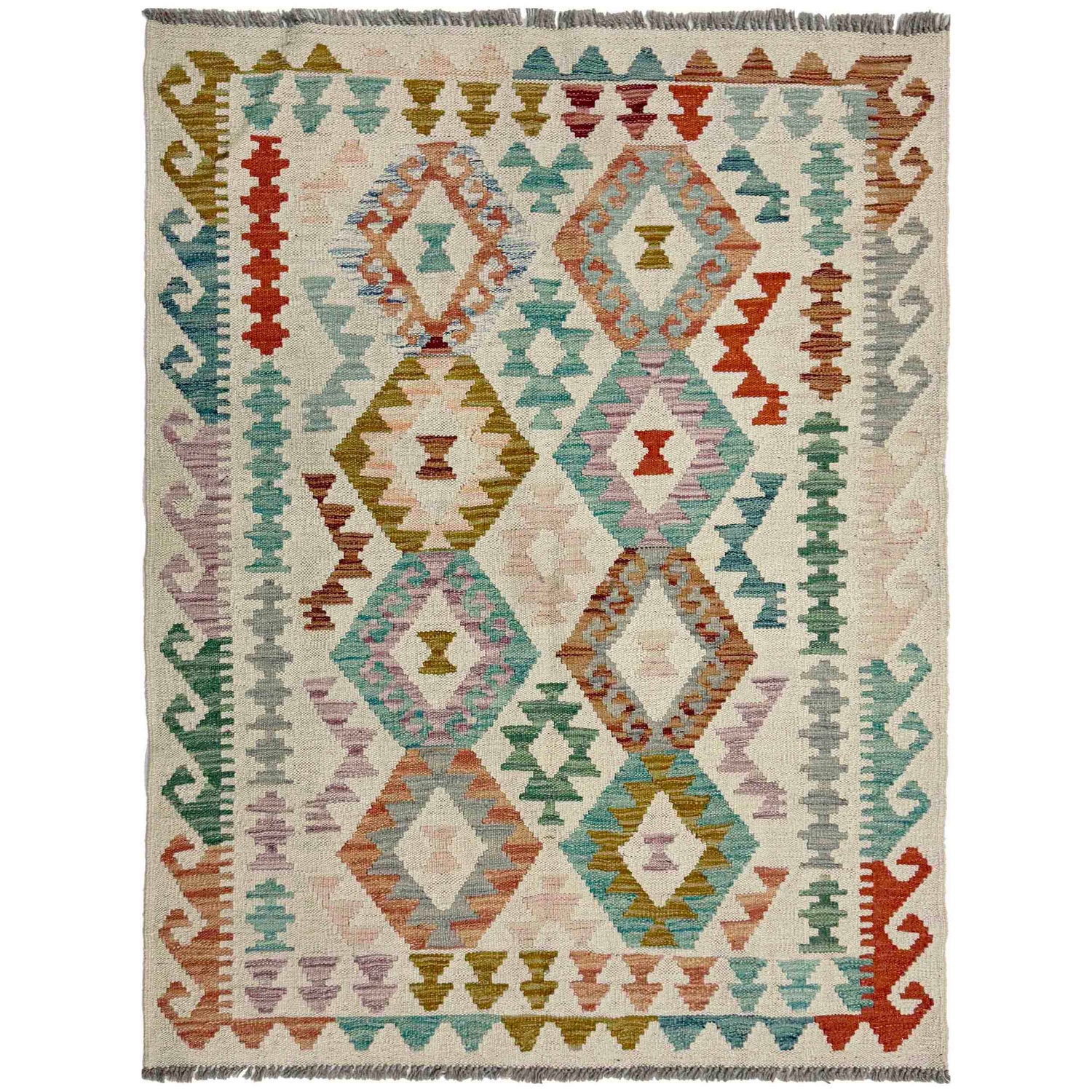 Handmade Multi Kilim Geometric 3x5 ft