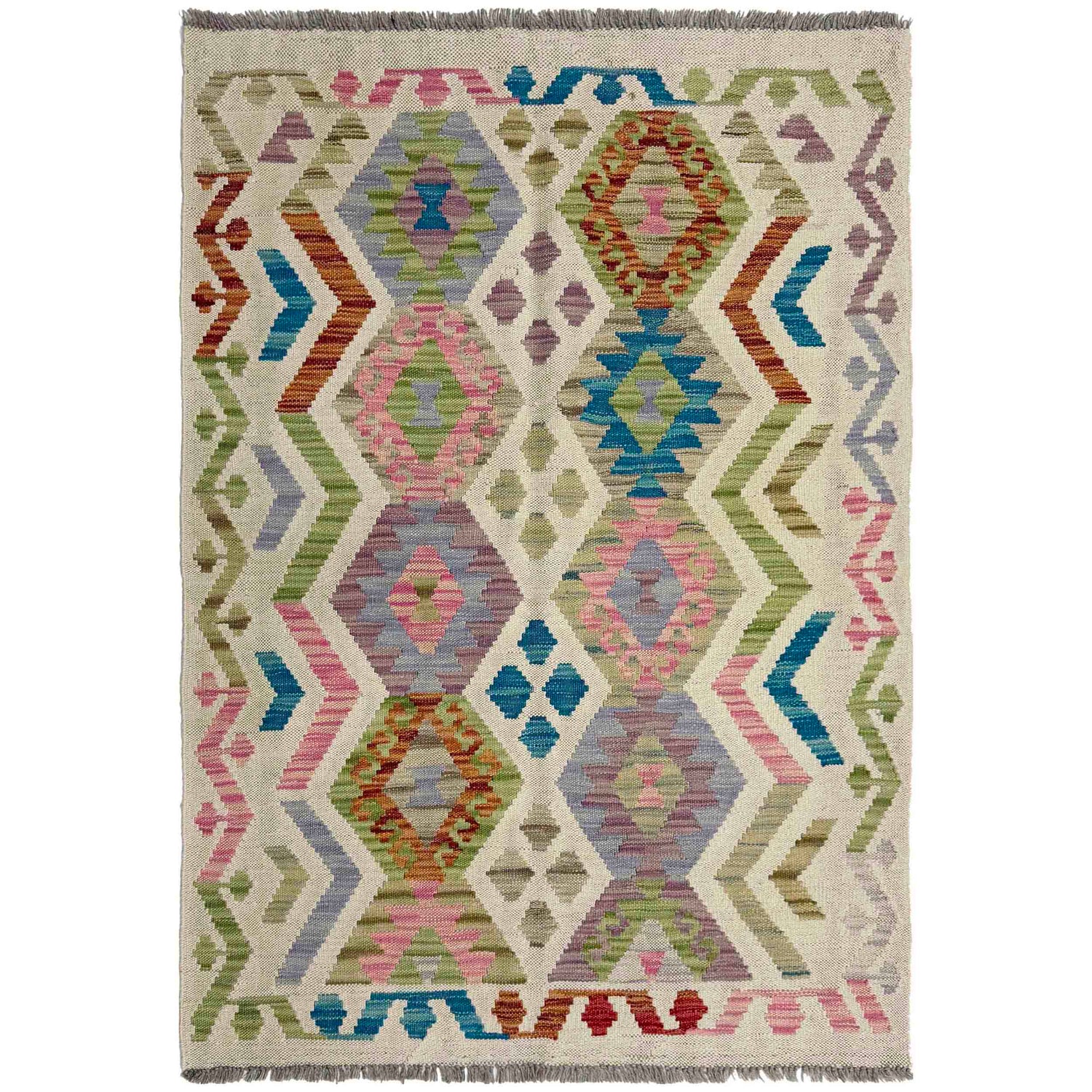 Handmade Multi Kilim Geometric 3x5 ft