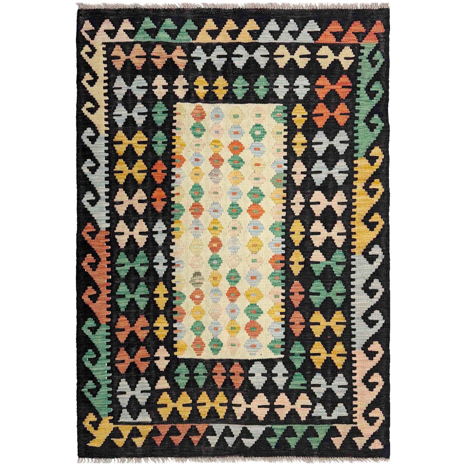 Handmade Multi Kilim Geometric 3x5 ft