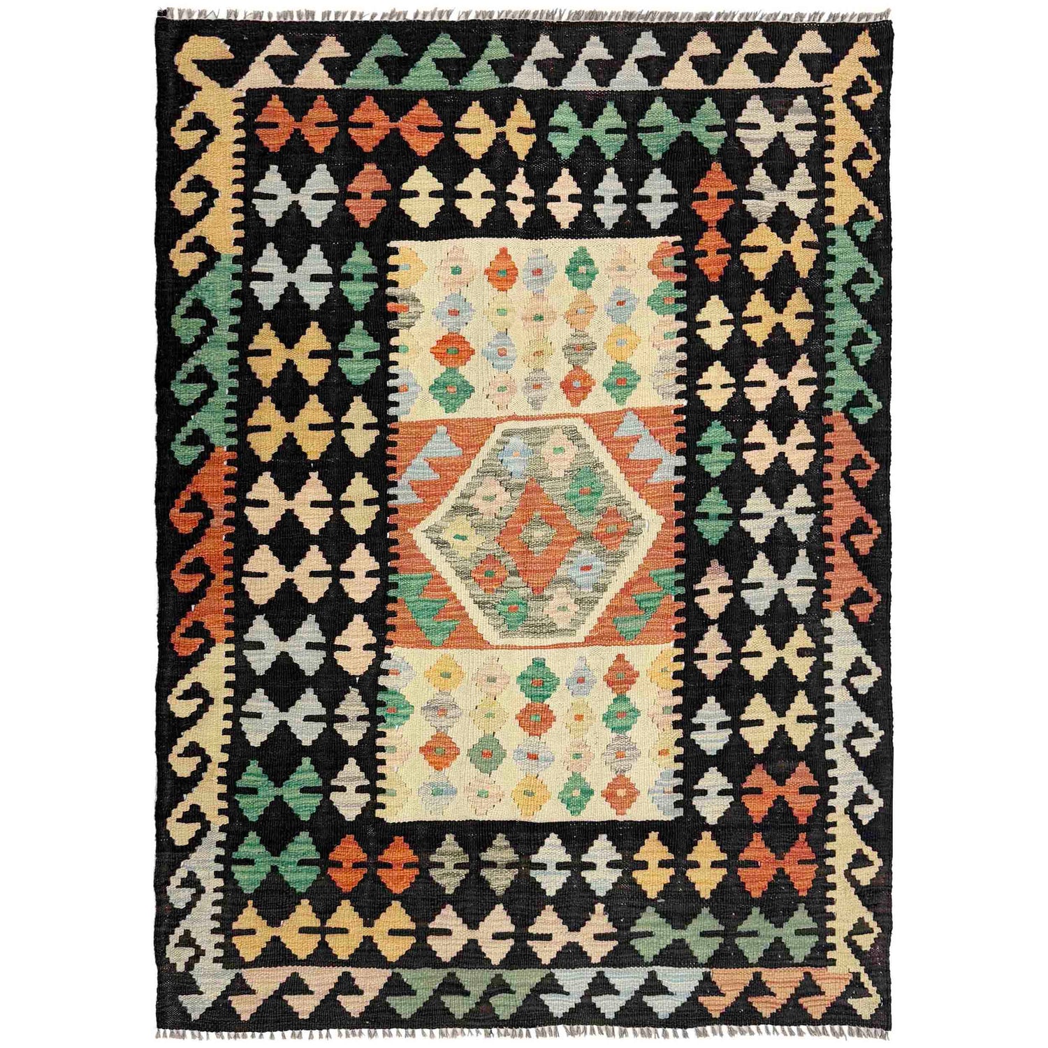 Handmade Multi Kilim Geometric 3x5 ft