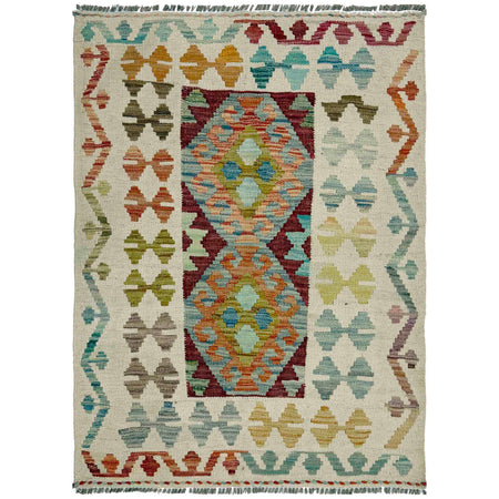 Handmade Multi Kilim Geometric 2x4 ft