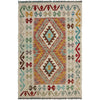 Handmade Multi Kilim Geometric 2x4 ft