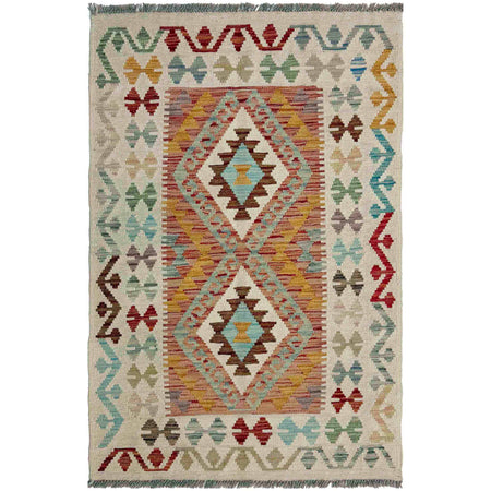 Handmade Multi Kilim Geometric 2x4 ft