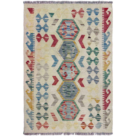 Handmade Multi Kilim Geometric 2x4 ft