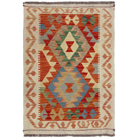 Handmade Multi Kilim Geometric 2x4 ft