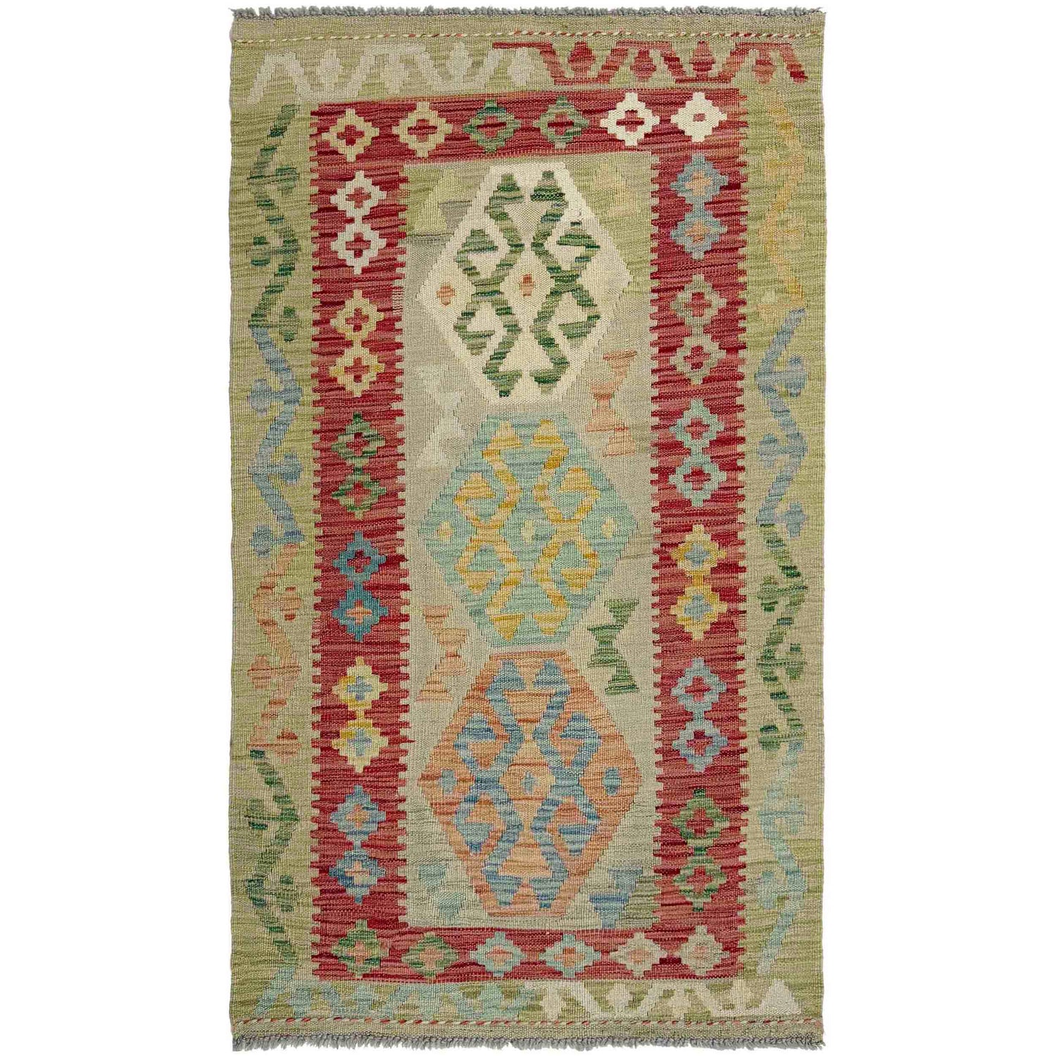 Handmade Multi Kilim Geometric 3x5 ft
