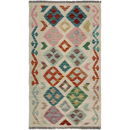 Handmade Multi Kilim Geometric 2x4 ft