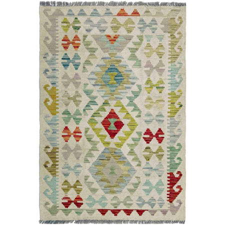 Handmade Multi Kilim Geometric 2x4 ft