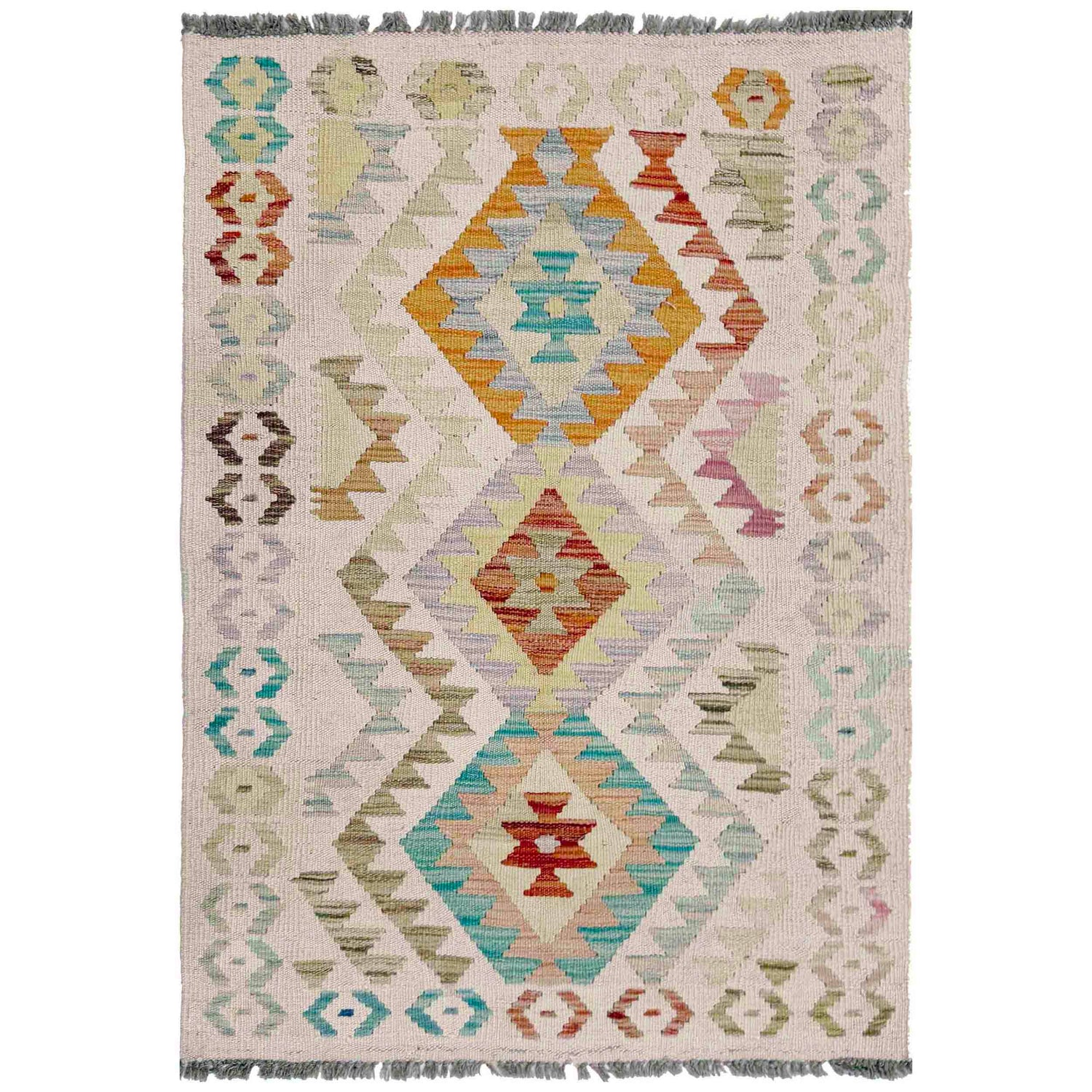 Handmade Multi Kilim Geometric 2x4 ft