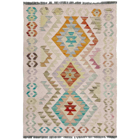 Handmade Multi Kilim Geometric 2x4 ft