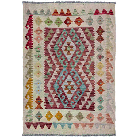 Handmade Multi Kilim Geometric 2x4 ft