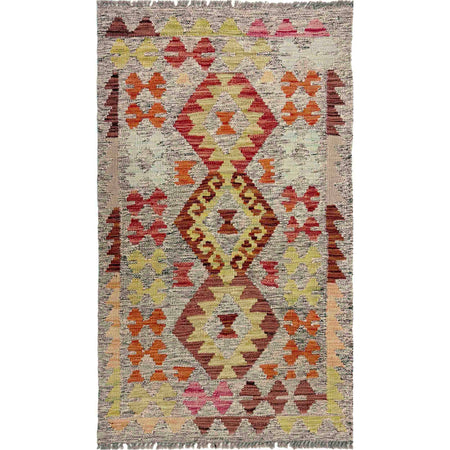 Handmade Multi Kilim Geometric 2x4 ft