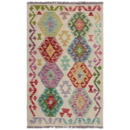 Handmade Multi Kilim Geometric 2x4 ft