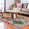 Handmade Multi Kilim Geometric 2x4 ft