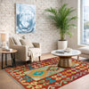 Handmade Multi Kilim Geometric 2x4 ft