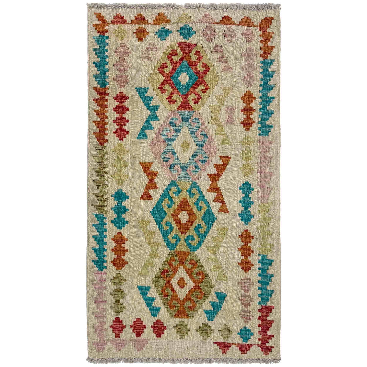 Handmade Multi Kilim Geometric 2x4 ft