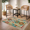 Handmade Multi Kilim Geometric 2x4 ft