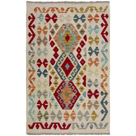 Handmade Multi Kilim Geometric 2x4 ft