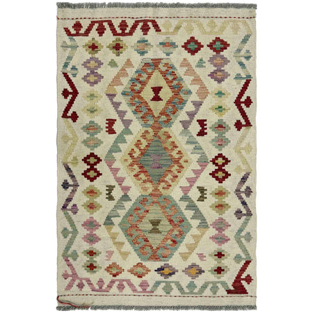 Handmade Multi Kilim Geometric 2x4 ft