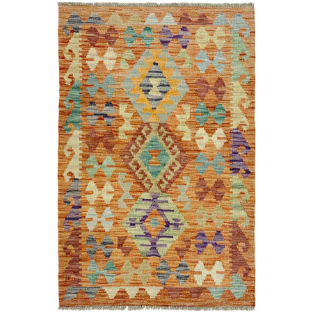 Handmade Multi Kilim Geometric 2x4 ft