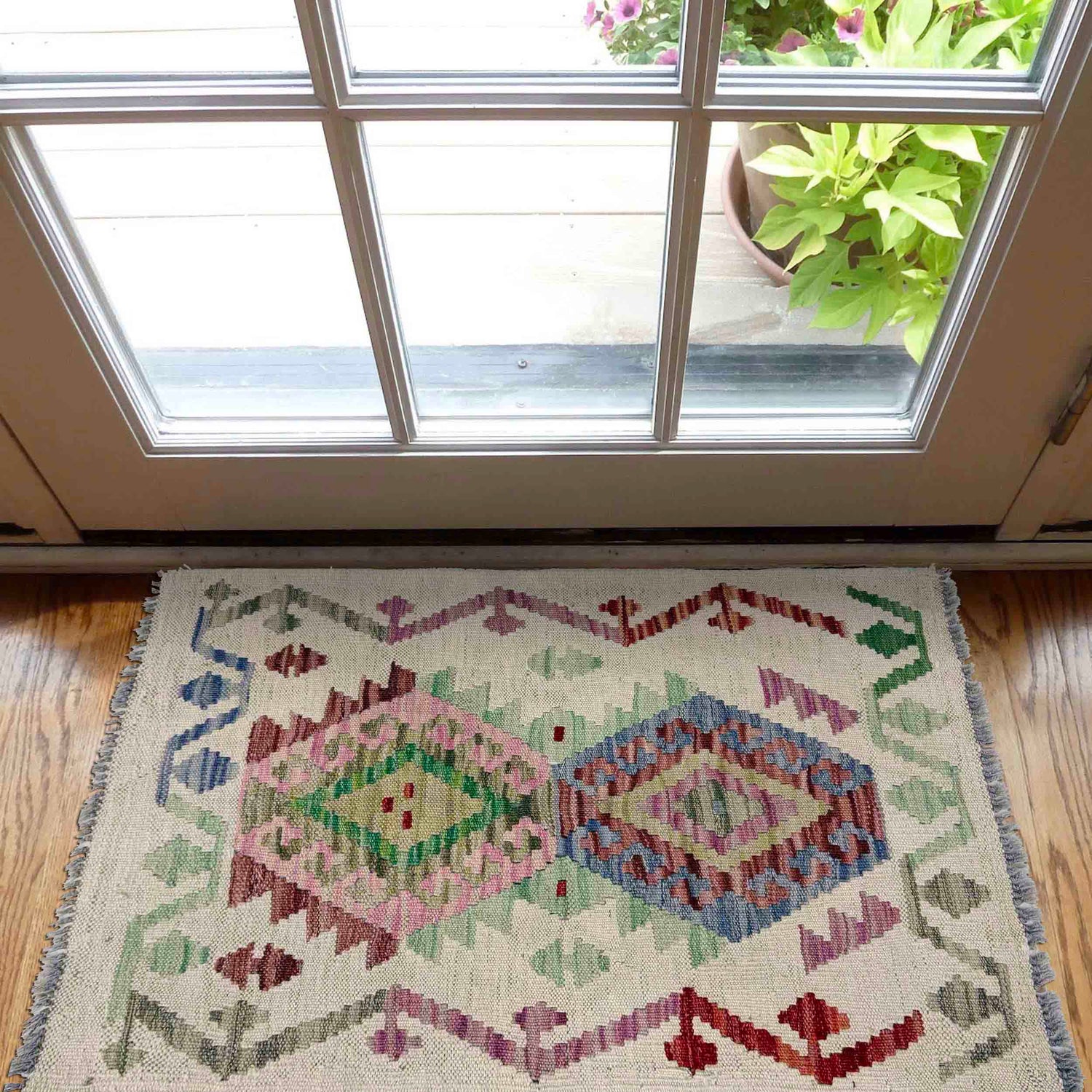 Handmade Multi Kilim Geometric 2x3 ft