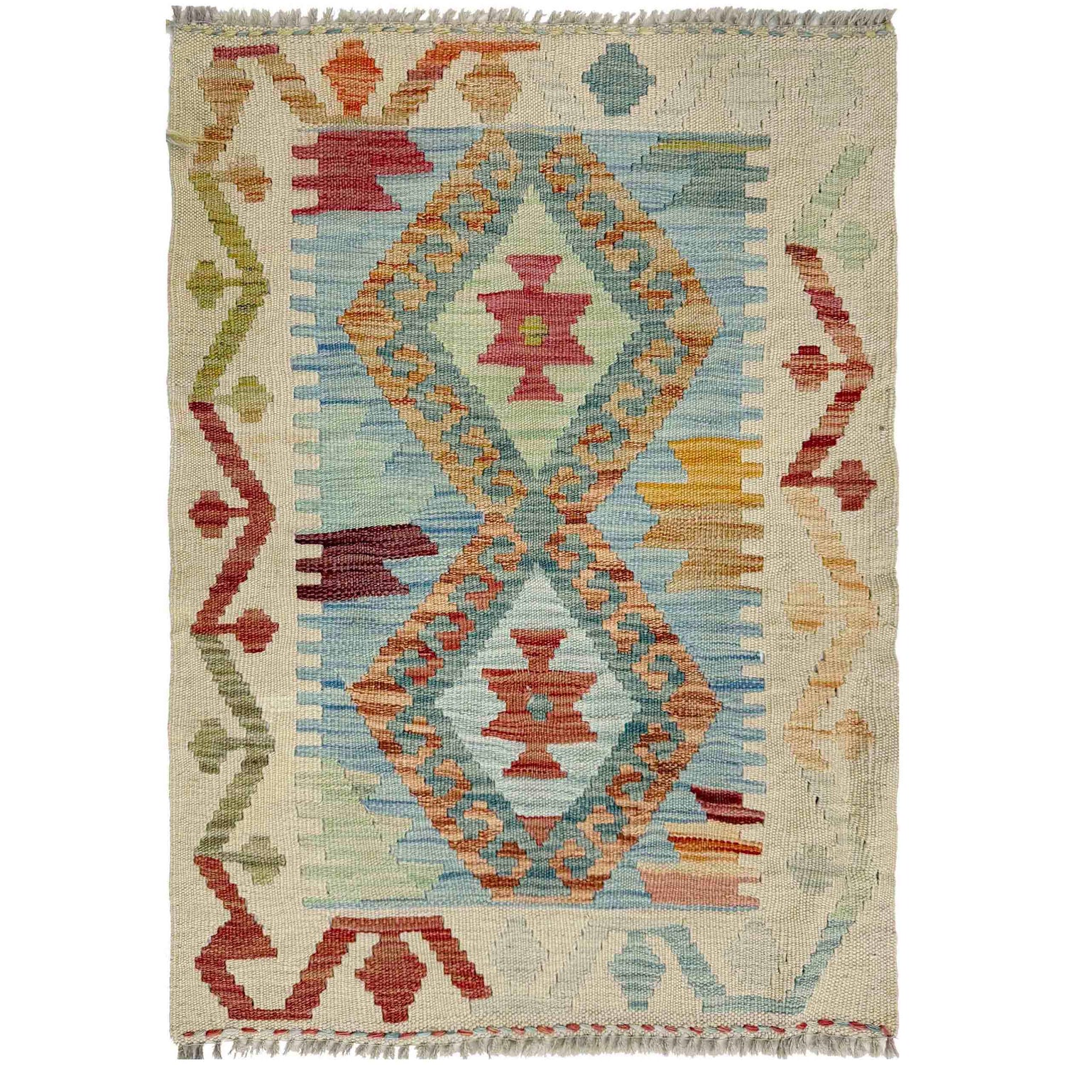 Handmade Multi Kilim Geometric 2x3 ft