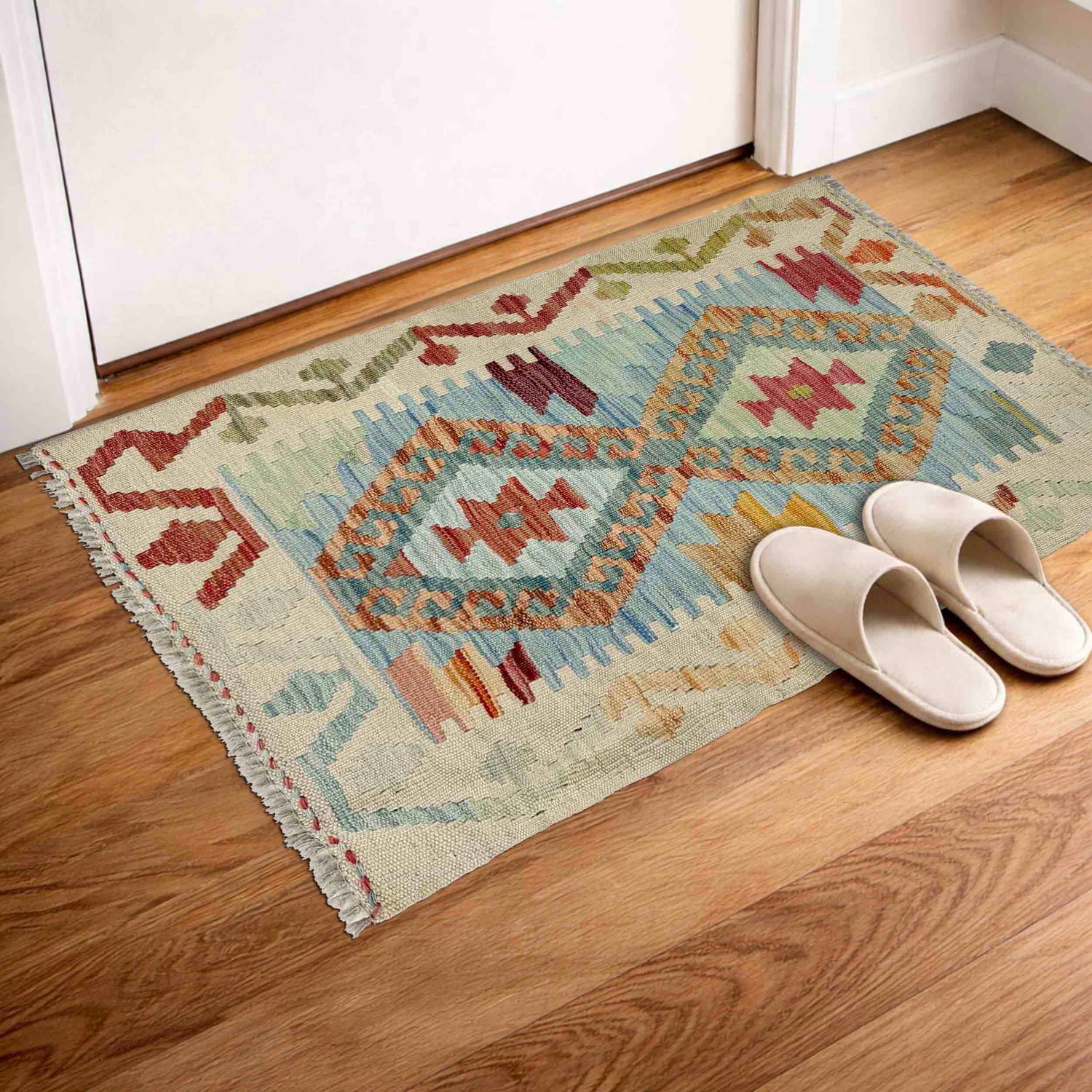 Handmade Multi Kilim Geometric 2x3 ft