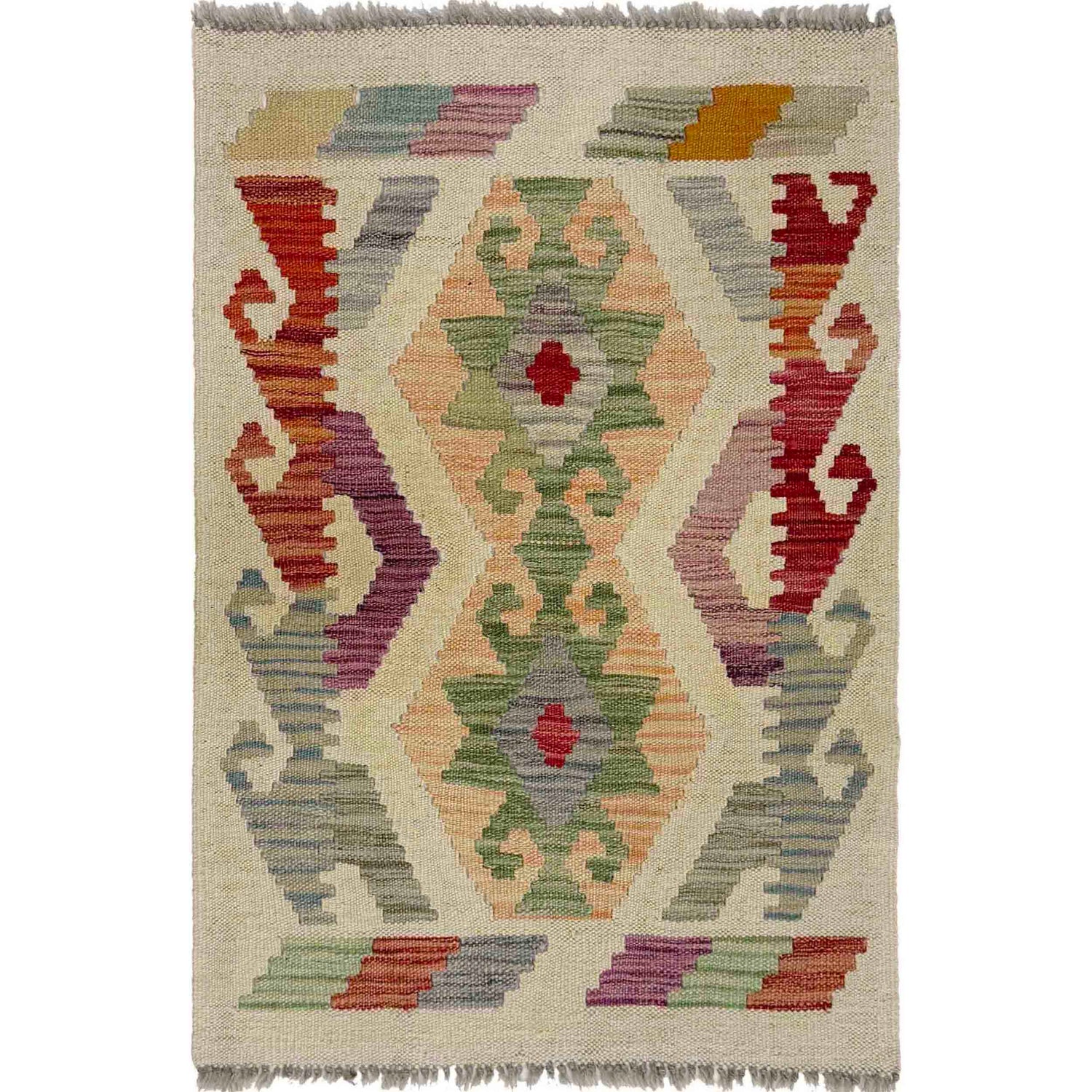 Handmade Multi Kilim Geometric 2x3 ft