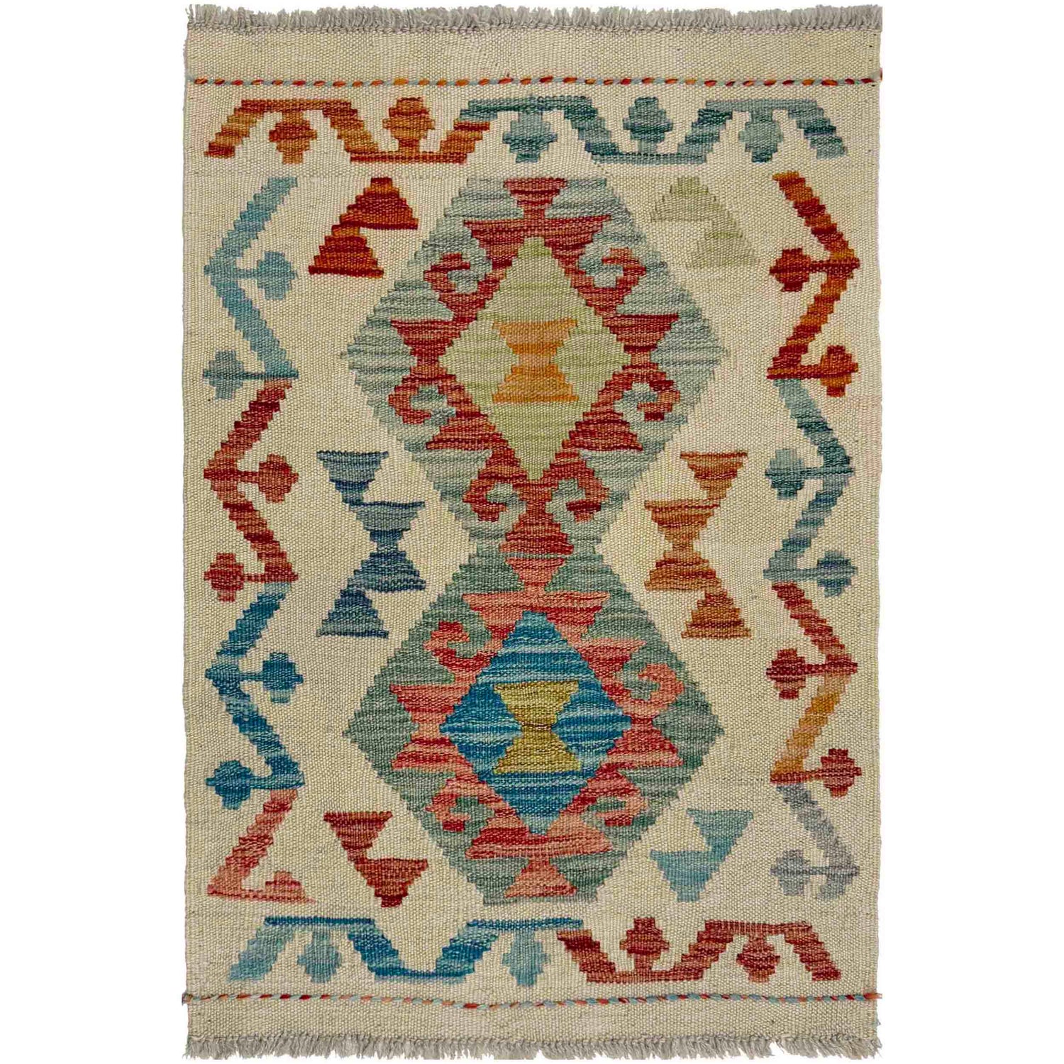Handmade Multi Kilim Geometric 2x3 ft