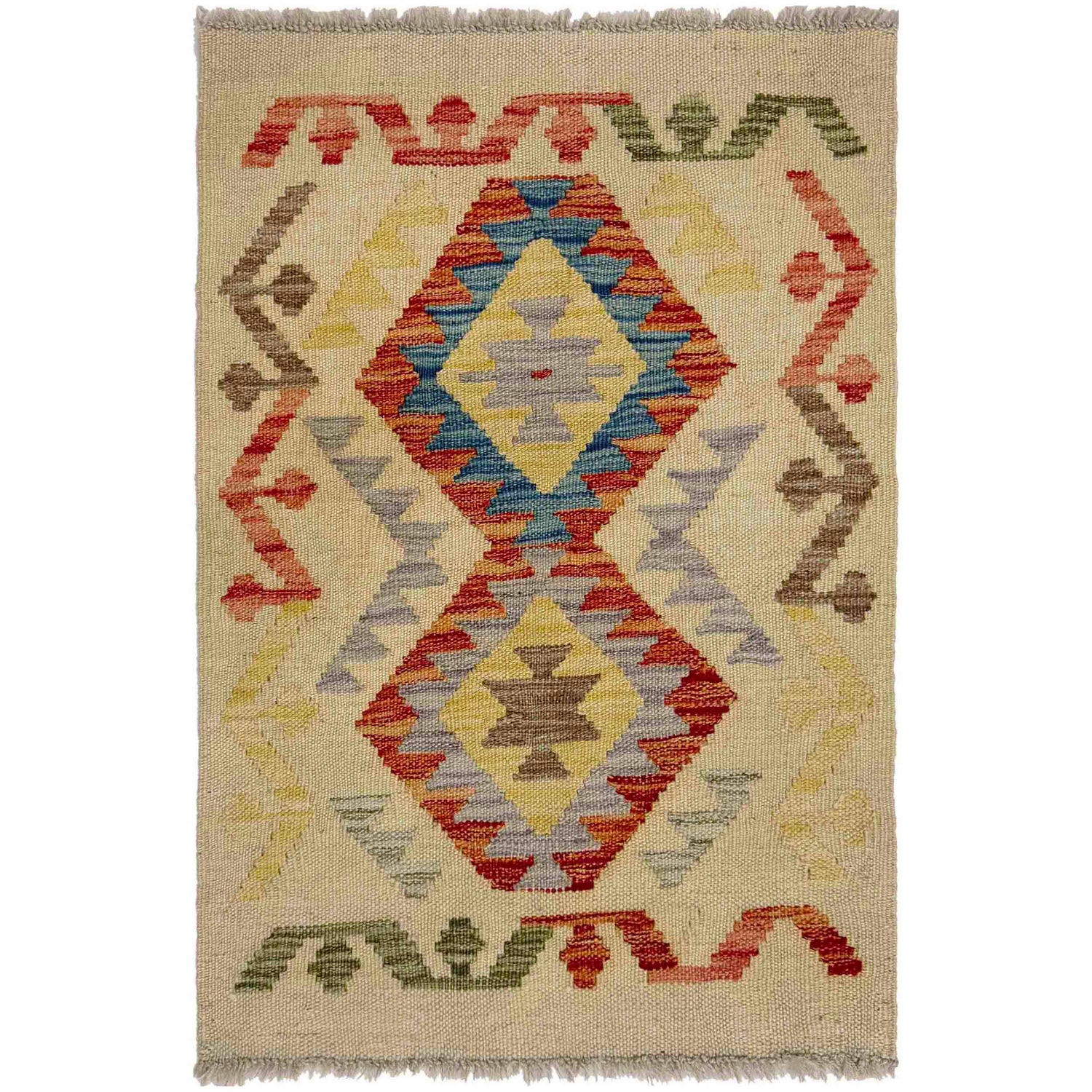 Handmade Multi Kilim Geometric 2x3 ft