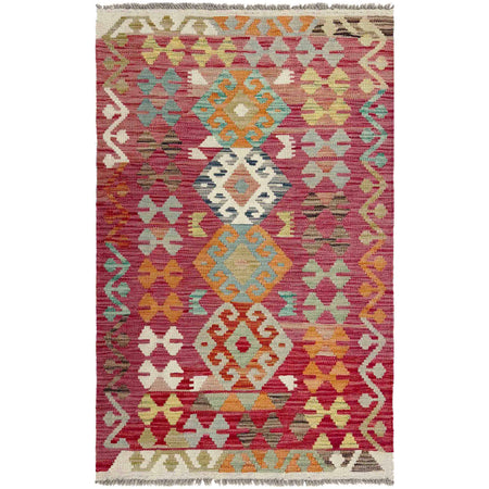 Handmade Multi Kilim Geometric 2x4 ft