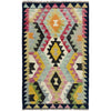 Handmade Multi Kilim Geometric 2x4 ft