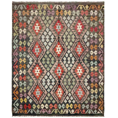 Handmade Multi Kilim Geometric 4x7 ft
