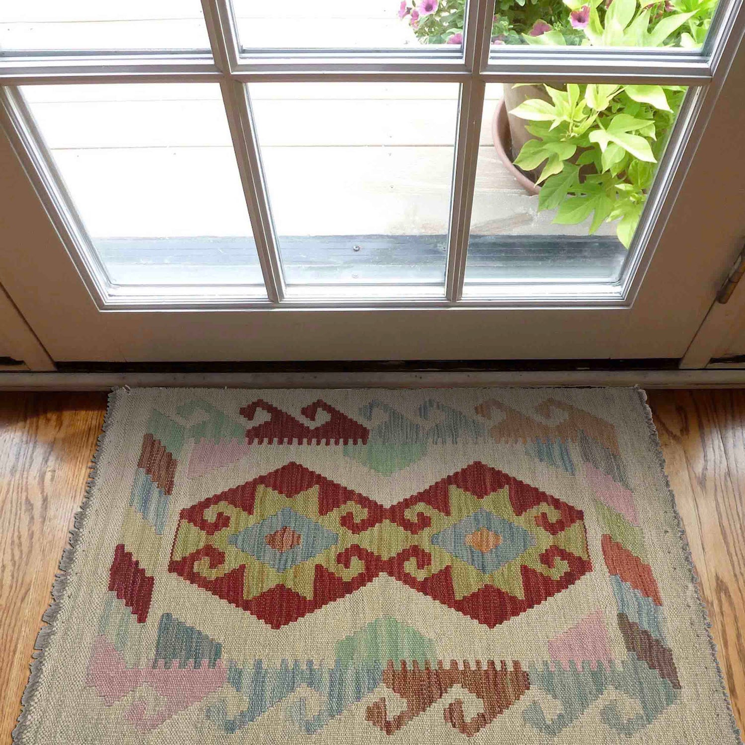 Handmade Multi Kilim Geometric 2x3 ft