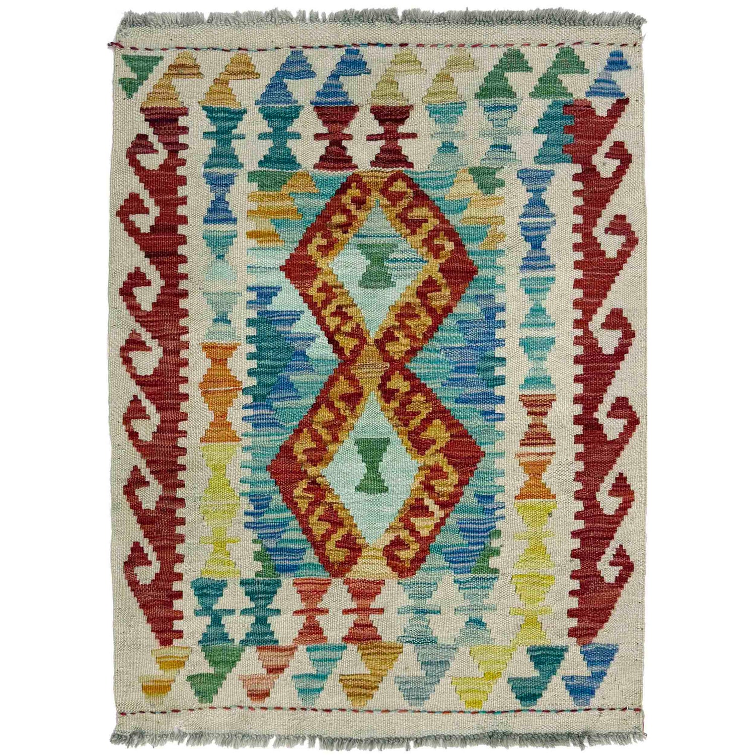 Handmade Multi Kilim Geometric 2x3 ft