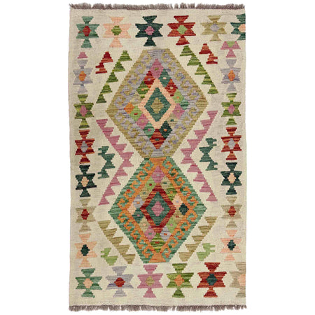 Handmade Multi Kilim Geometric 2x4 ft
