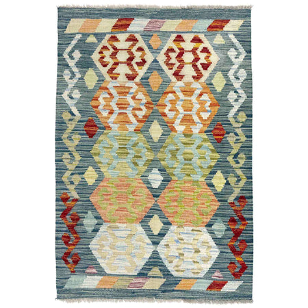 Handmade Multi Kilim Geometric 2x4 ft