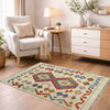 Handmade Multi Kilim Geometric 2x4 ft