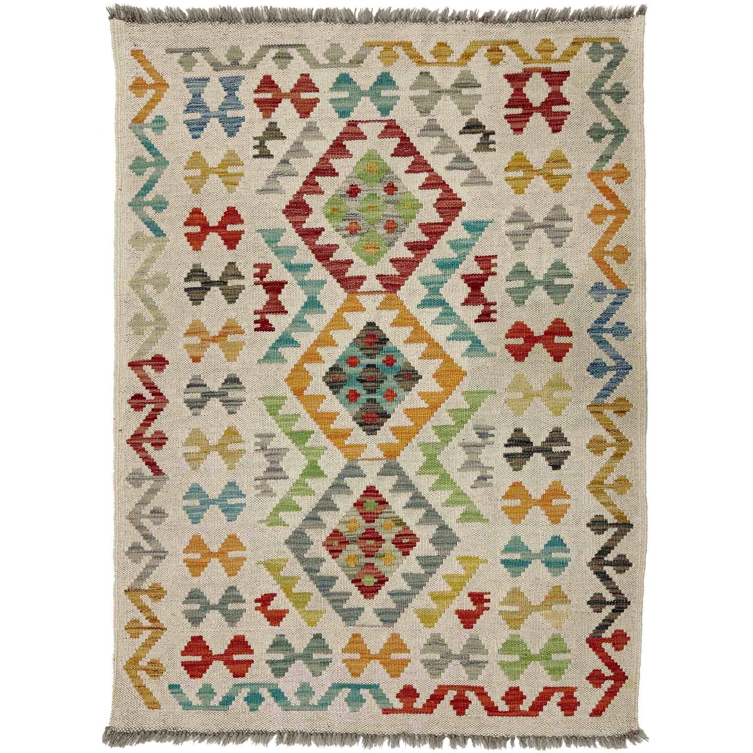 Handmade Multi Kilim Geometric 2x4 ft