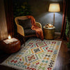 Handmade Multi Kilim Geometric 2x4 ft